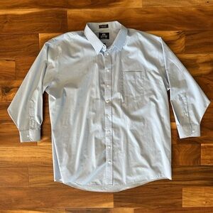 Stafford Wrinkle Free Light Blue Dress Shirt size 19 34-35